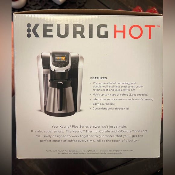 Keurig Hot 2.0 Thermal Carafe Plus Series Brewer 32 Oz 4 Cup Capacity - Picture 2 of 3
